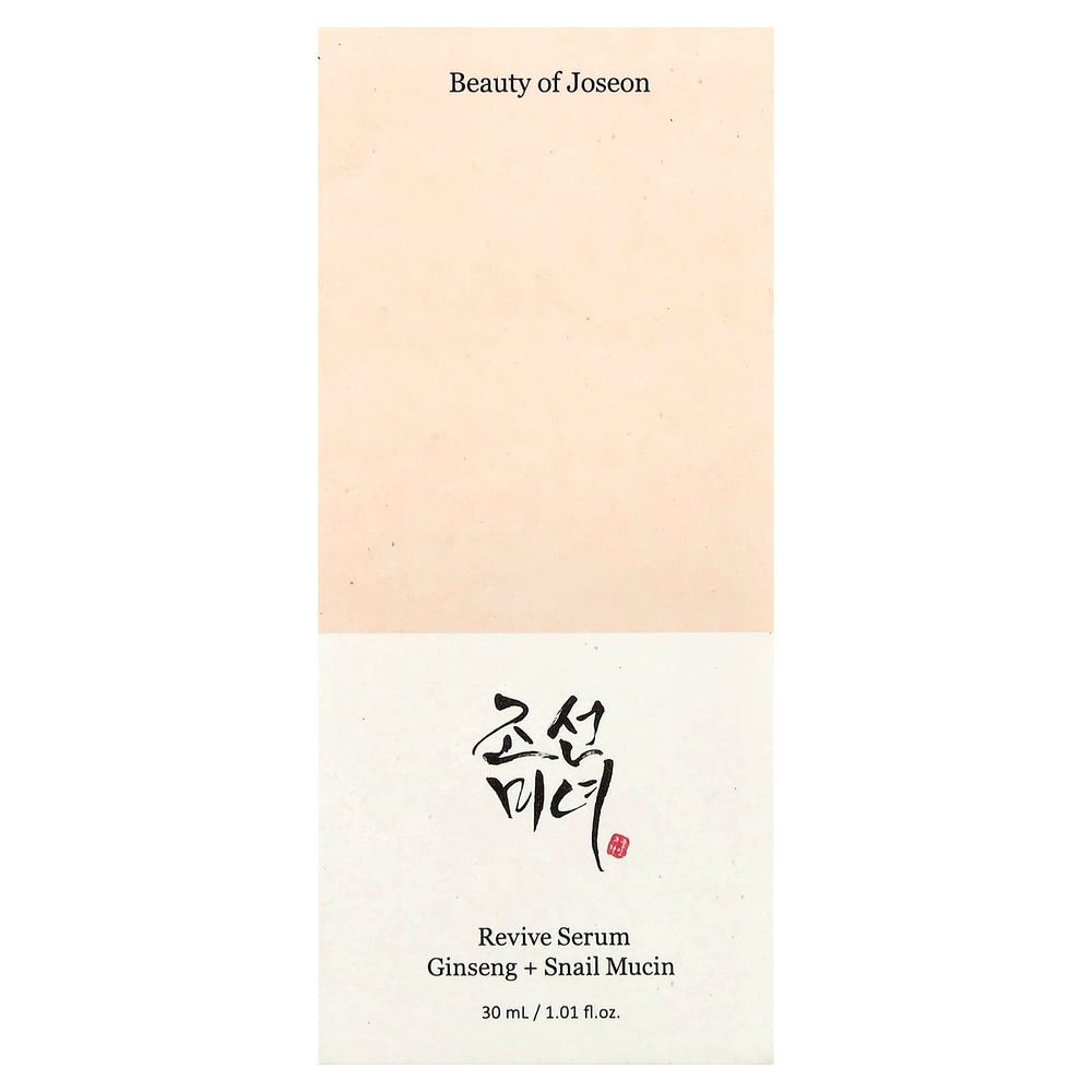 Beauty of Joseon, Revive Serum, женьшень и муцин улитки, 30 мл (1,01 жидк. унц.)