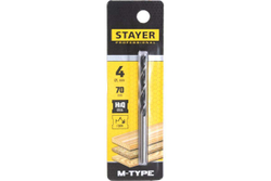Сверло спиральное по дереву М-образная заточка M-type Professional (4х70х40 мм; HCS) Stayer 2942-070-04_z02