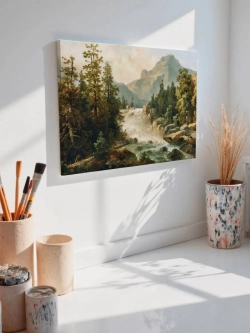 Картина на стену 40 X 50 Лес и горы
