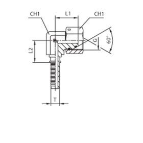 Фитинг DN 08 BSP (Г) 3/8 (90) compact (o-ring)
