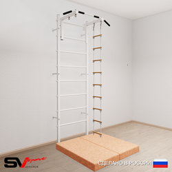 Шведская стенка Sv Sport усиленная 6114 (Турник стандарт/Лестница/Мат 1м)