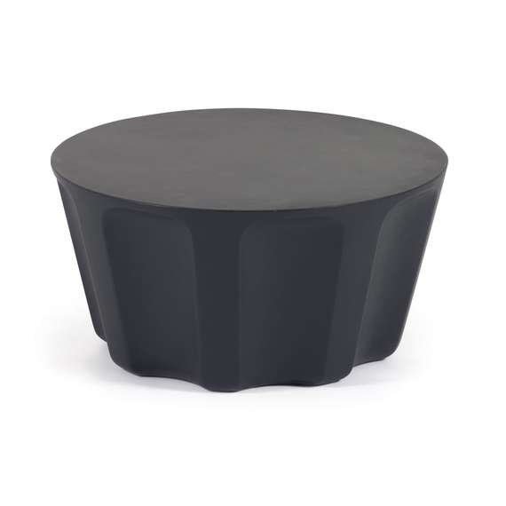 Журнальный столик из бетона Vilandra Ø60 см черный