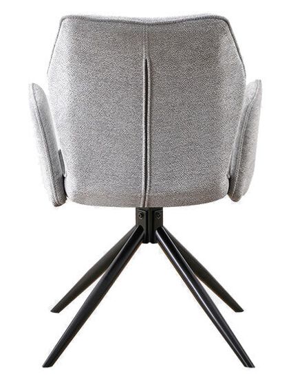 Стул ZUMBA. поворотно-возвратный 180гр,, серый шинилл / Черный