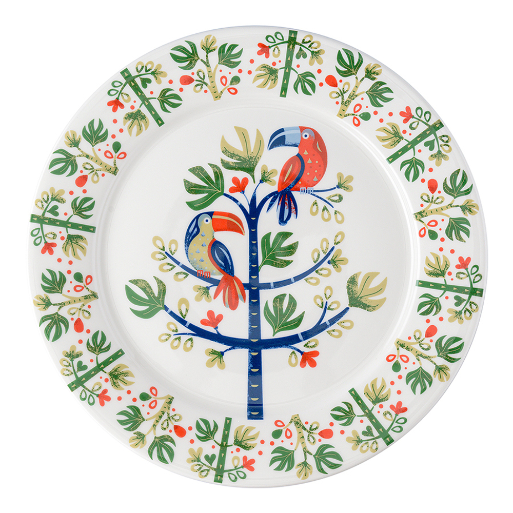 Набор тарелок toucan из коллекции birds of paradise в подарочной упаковке, D28 см, 2 шт.