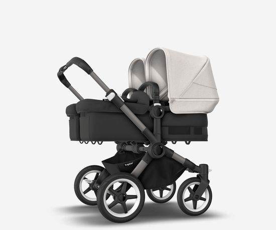 Коляска для двойни 2 в 1 Bugaboo Donkey 5 Twin Misty white/Midnight black/Graphite