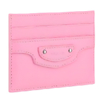 Balenciaga 4 Card Slots Cow Leather Card Holder Women"s Pink