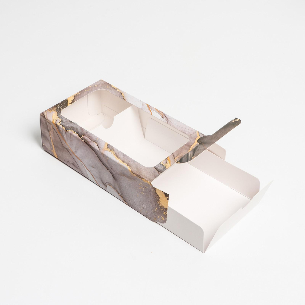 Коробка для макарун, кондитерская упаковка «Present», 18 х 10.5 х 5.5 см