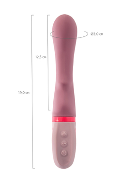 Вибратор Flovetta ROSE, силикон, розовый, 19 см