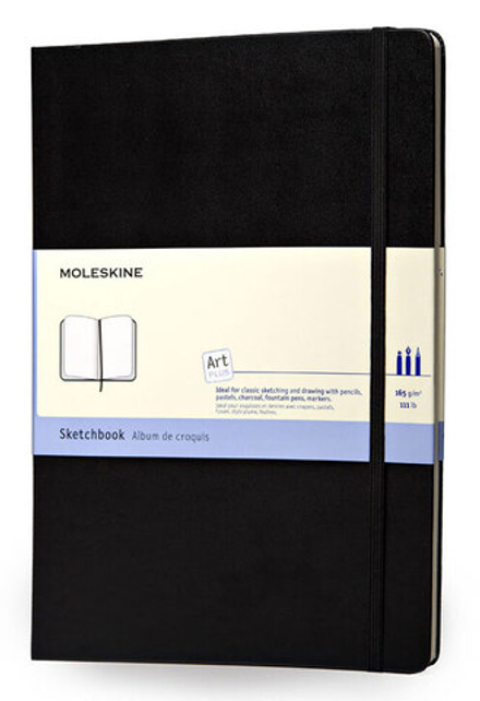 Блокнот для рисования Moleskine CLASSIC SKETCHBOOK ARTQP063 Large 130х210мм 104стр. твердая обложка черный