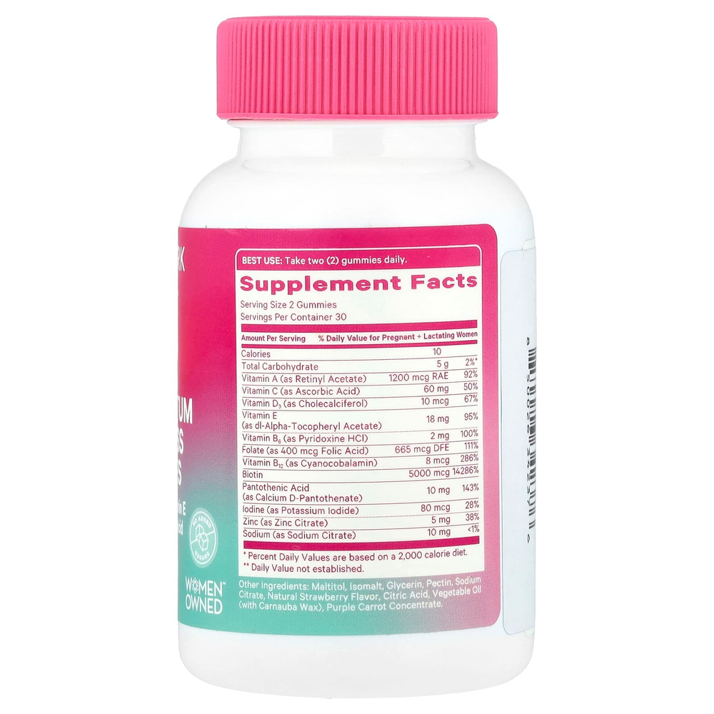 Pink Stork, Жевательные таблетки от послеродового выпадения волос, с клубникой, 60 жевательных таблеток