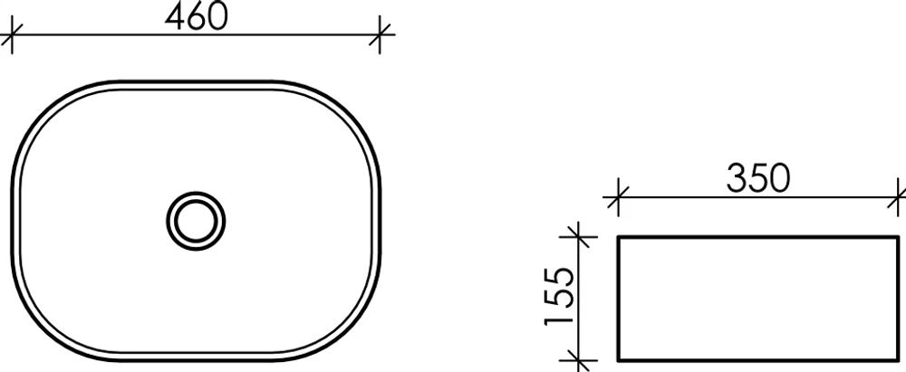 Раковина Ceramica Nova Element 460*350*155мм