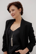 Сотуар леопард с кристаллами на длинной цепочке, цвет золото