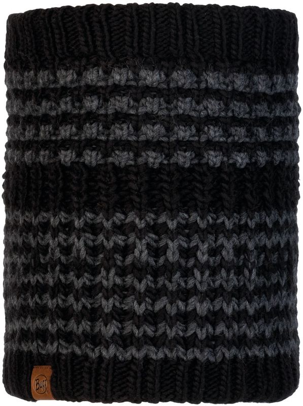 Вязаный шарф-труба с флисом Buff Neckwarmer Knitted Polar Kostik Black Фото 1