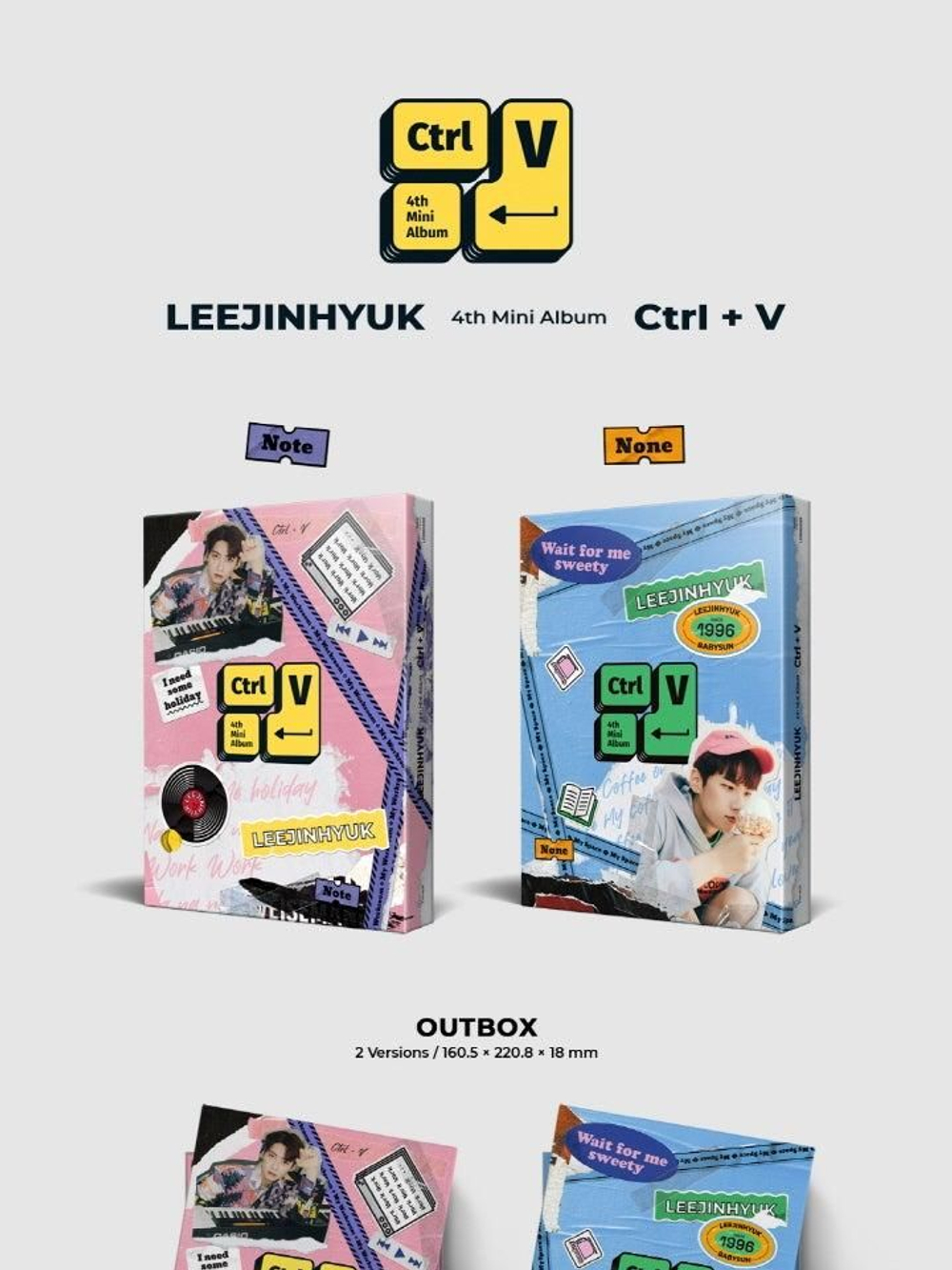 Альбом LEE JIN HYUK - CTRL+V 4th Mini Album RANDOM Version