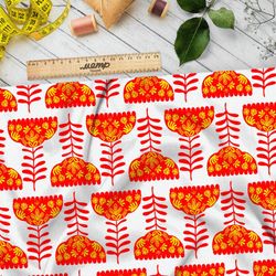 Ткань бязь крупные бутоны