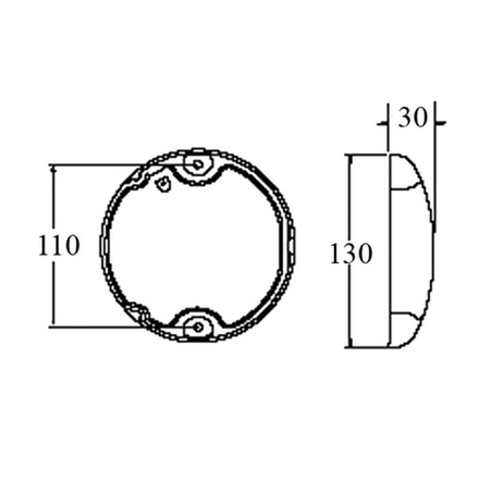 Светильник интерьерный светодиодный накладной 130х30мм, черный корпус