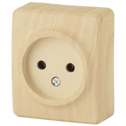 Розетка ЭРА Эксперт 11-2201-11 2P 16A-250В IP20 ОУ сосна