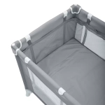 Манеж-кровать "Summer", 2 уровня, москитка, 2 кольца, (Indigo) (серый)