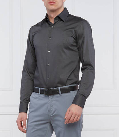 Рубашка H-HANK-kent-C1-214 BOSS BLACK - графитовый(50470583)