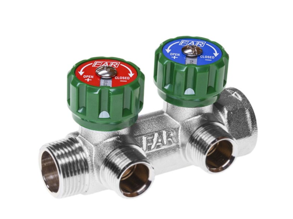 Коллектор MultiFAR регулирующий проходной ВР-НР 3/4 2 вых. 1/2