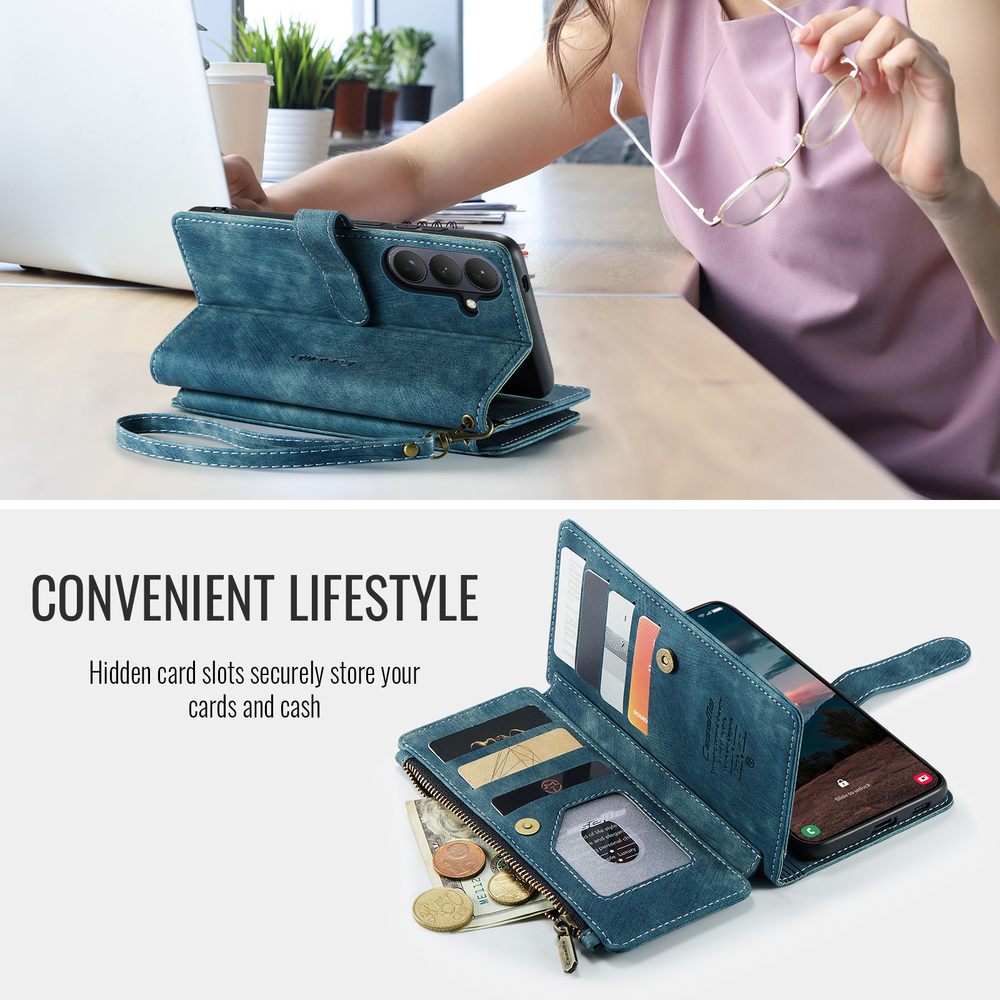 Многофункциональный чехол-кошелек CaseMe 3 in 1 Matte Wallet для Samsung Galaxy S26+