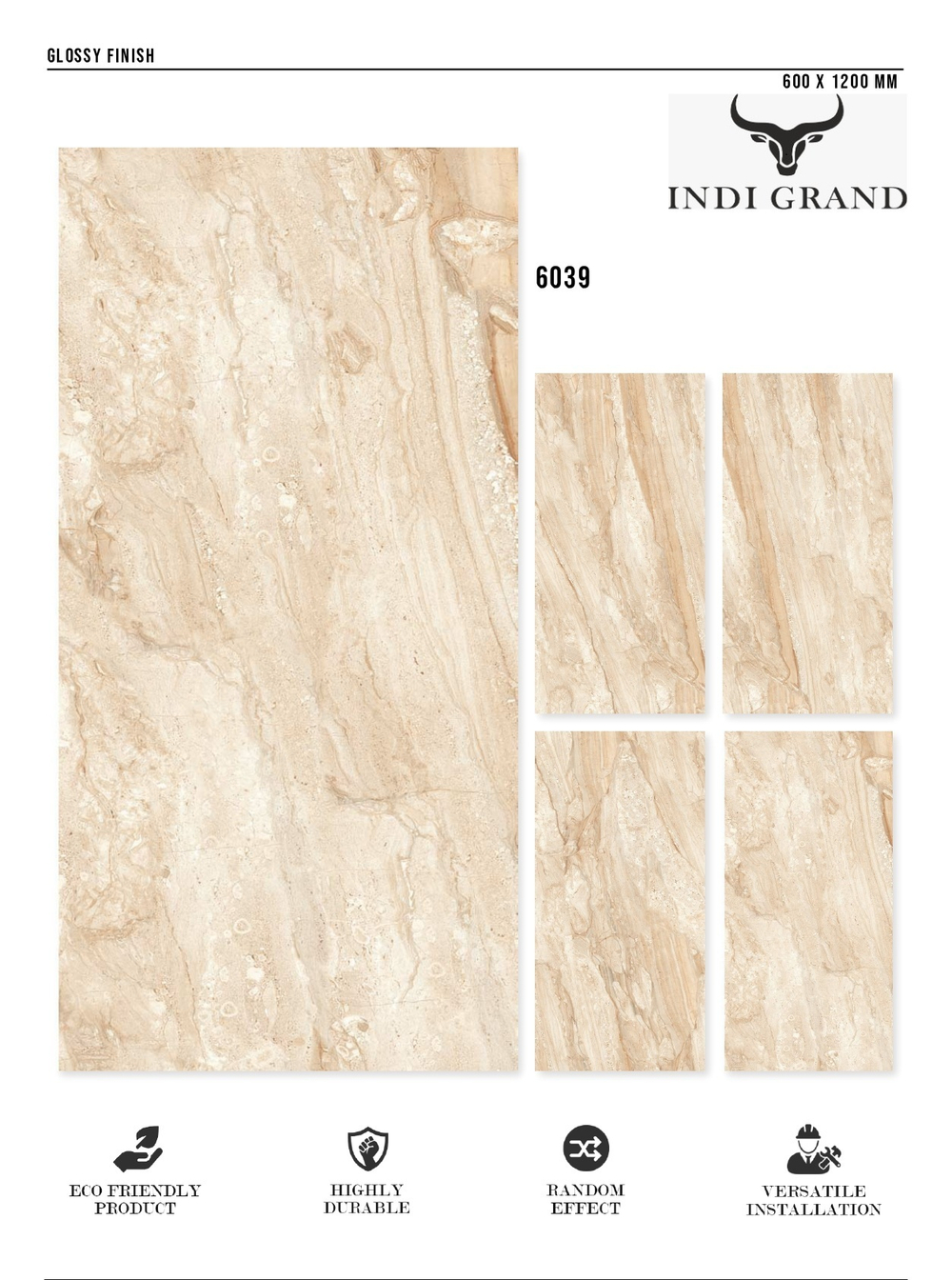 Керамогранит glossy №1 60х120, 6039