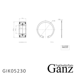 Подшипник ступицы передний HYUNDAI/MITSUBISHI/VOLVO /40x80x36x34 GANZ GIK05230