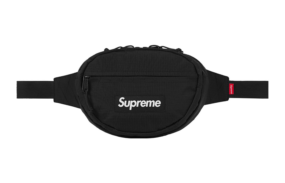 Supreme FW18 Fabric Sling Bag, Crossbody Bag, Fanny Pack Regular Unisex Black