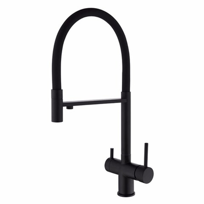 15039C-X Смес. для кухни с гиб шланг и под филт (ЧЕР.+ЧЕР.) ViEiR (10/1шт)