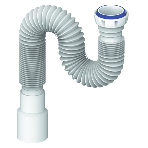 Гофра UNICORN для сифона 800мм 11/2 (Ø40)х (Ø40/50) С ГАЙКОЙ 1 1/2 D85