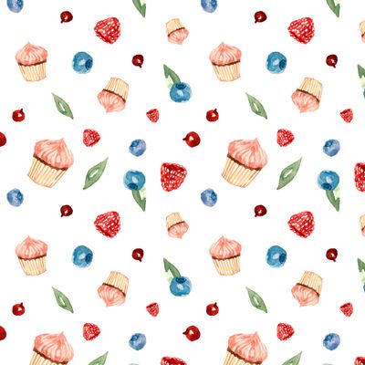 капкейки с ягодами