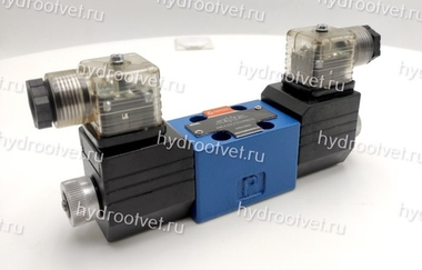 4WE4J2X/CG24N9Z5L - Гидрораспределитель золотниковый Ду 4 (CETOP02) с электроуправлением, схема J (34), электроуправление G24, возврат - пружинный