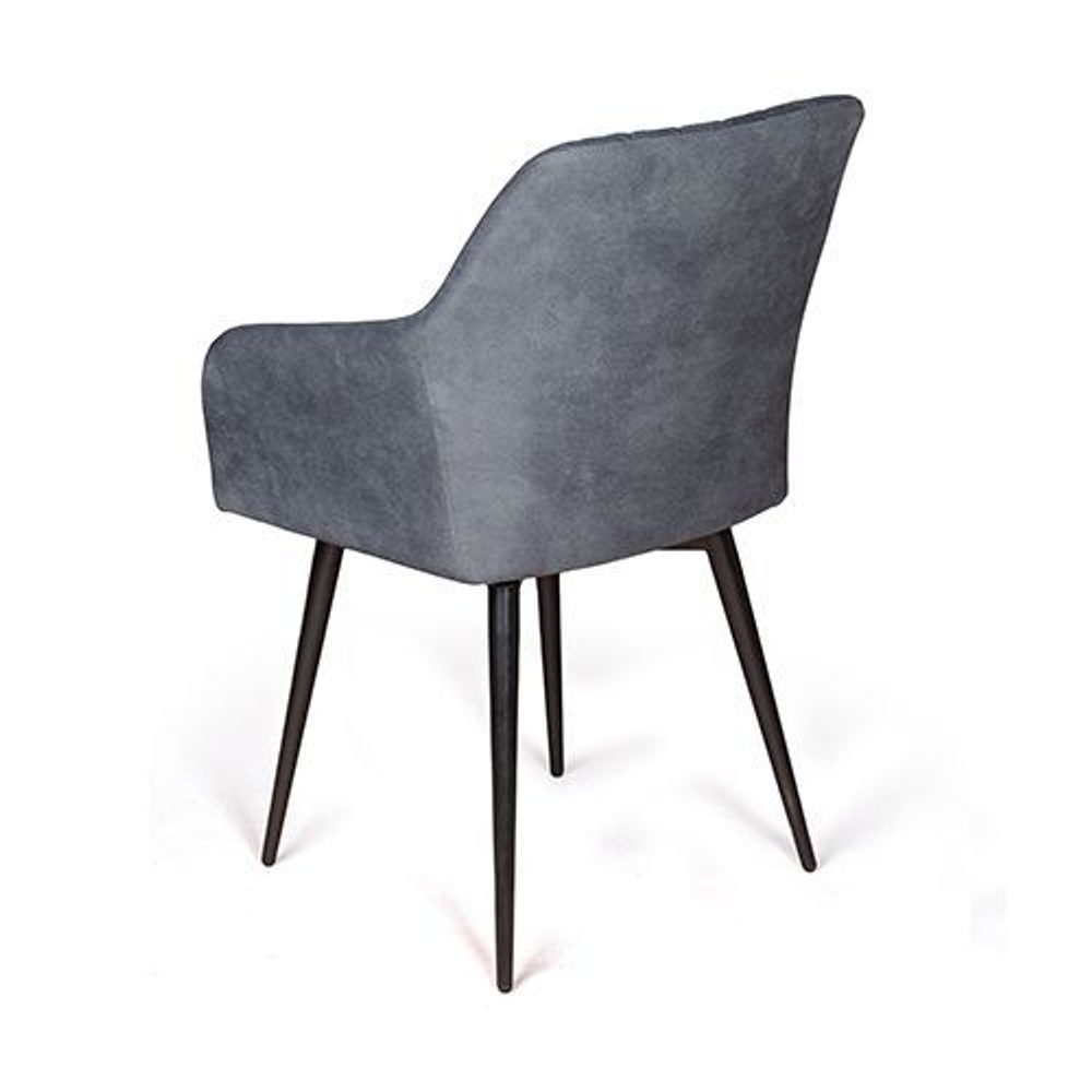 Стул Robert поворотный 90 градусов, функция возврата, антишум, замша apache темно серый