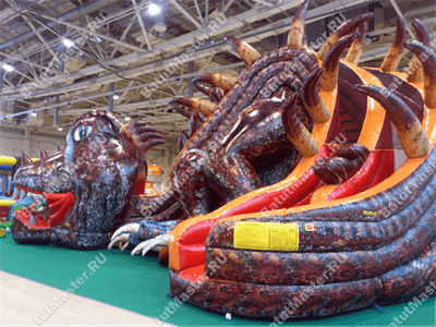 Коммерческий надувной батут "Мега - дракон"
