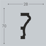bello deco Молдинг XPS М 7 (70x28) 00-00004627