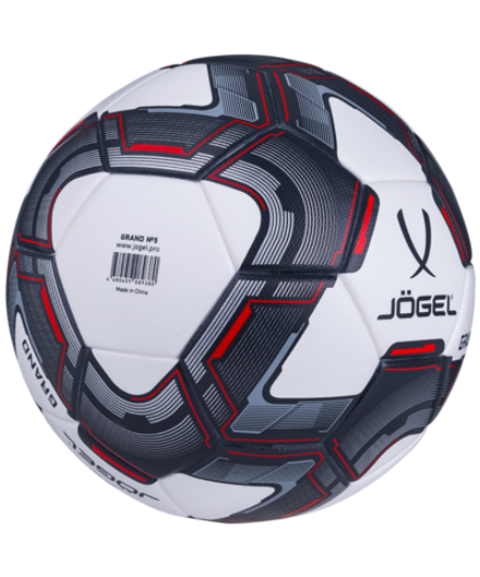 Мяч футбольный Grand №5, белый/серый/красный