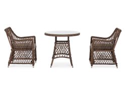 "Эспрессо-80 L" обеденная группа плетеная, цвет коричневый