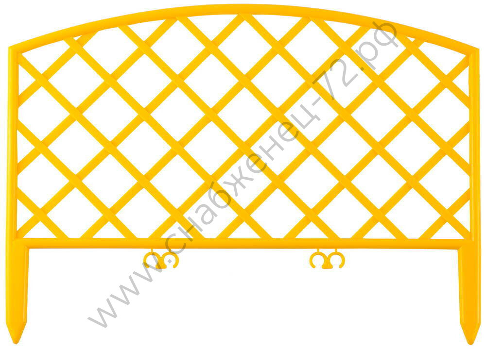 GRINDA Плетень, 24 х 320 см, желтый, 7 секций, декоративный забор (422207-Y)