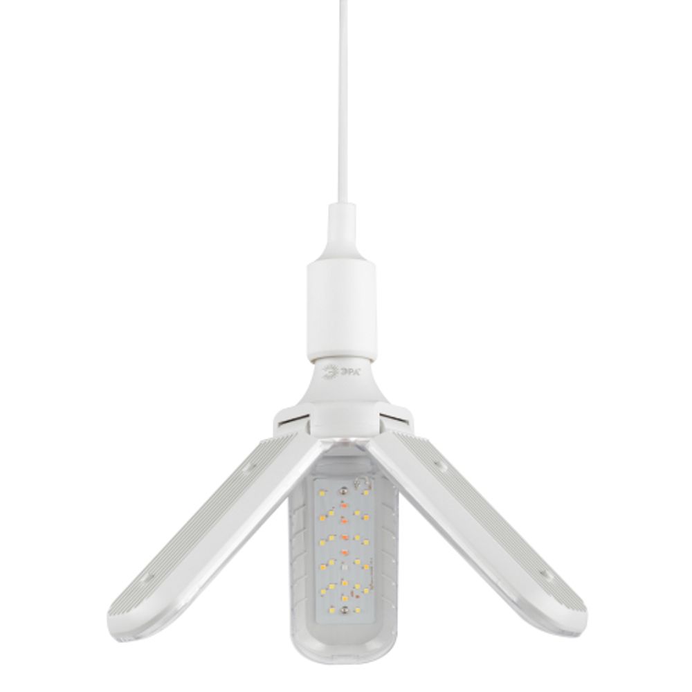 Фитолампа для растений светодиодная ЭРА GREEN LINE ФИТО-30W-PFR-E27-GR 3-х лепестковая полного спектра 30 Вт Е27 | Фитолампы Е27