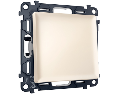 MA321020 Комплект механизма 1-кл проходного выключателя ALFA Бежевый матовый QUANT (AP3210, VM105)