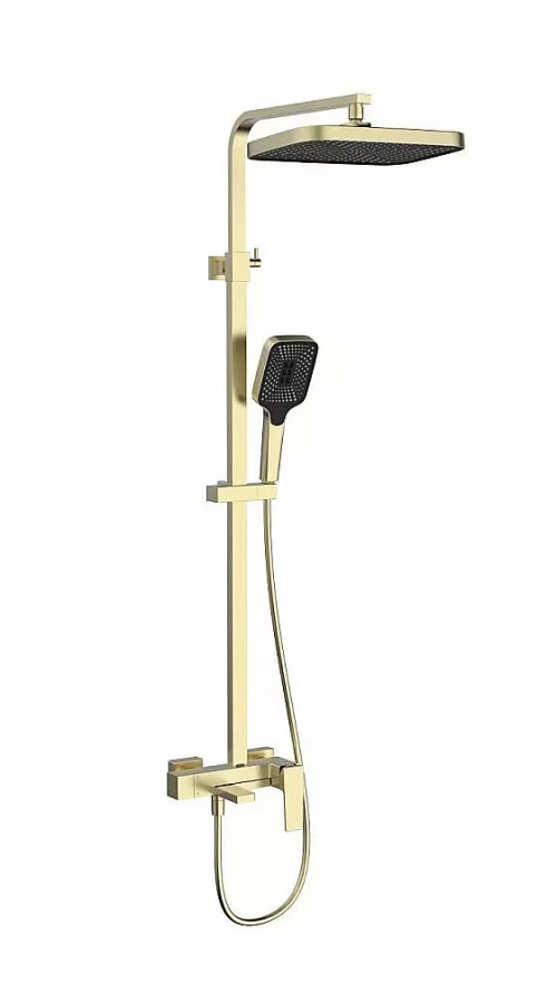 Душевая система Vincea Cube VSFS-4C12BG брашированное золото