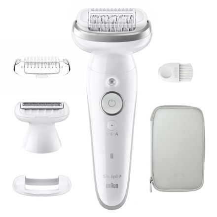 Эпилятор Braun S9 SES 9-041 Silver SmartTouch тип 5380 с бритвенной насадкой, косметичкой