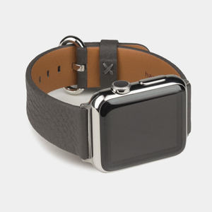Ремешок для Apple Watch 44/45/46 mm из кожи теленка, серого цвета