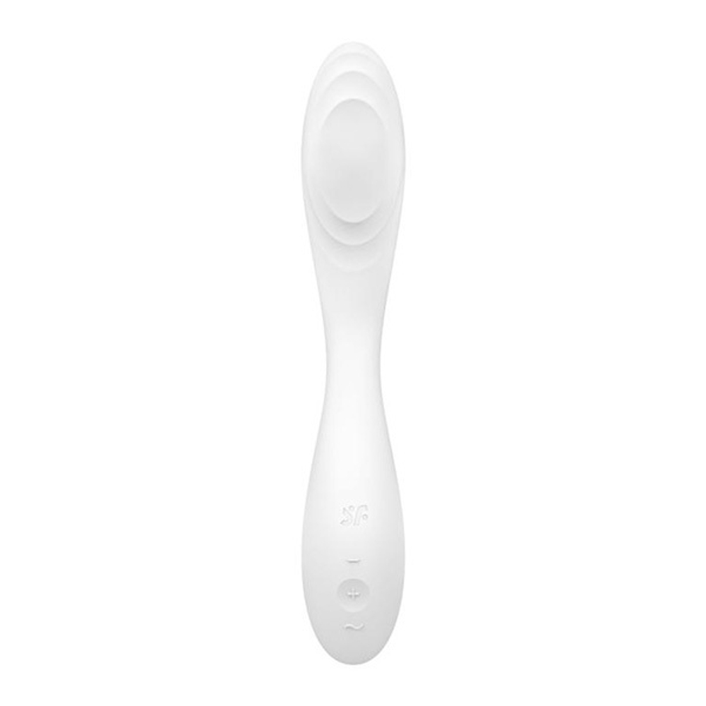 Белый вибромассажер 23см с движущимся шариком Satisfyer Rrrolling Pleasure 4043982