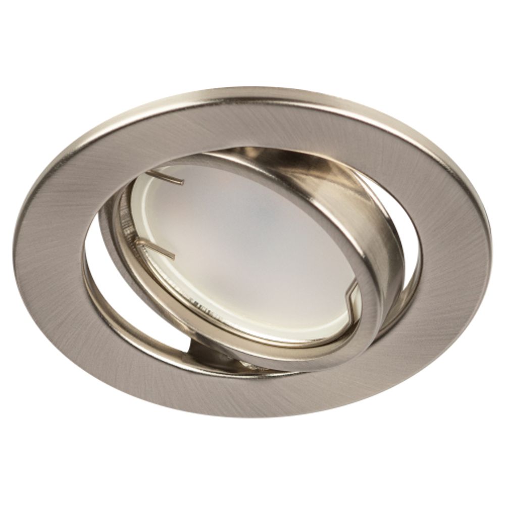 Светильник встраиваемый штампованный ЭРА ST2A SN под лампу MR16 GU5.3 поворотный сатин никель