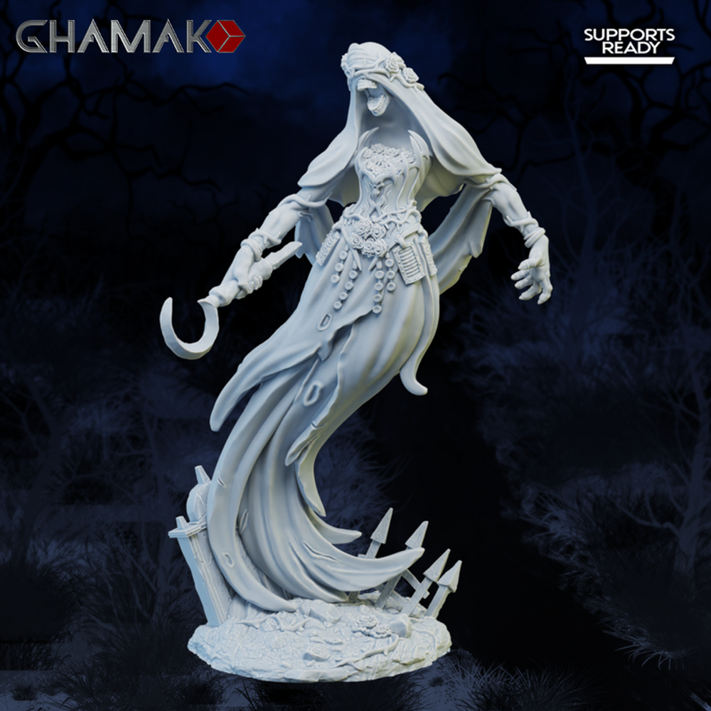 Grand Alliance Death Nighthaunt Myrmourn Banshee Баньши №2 миниатюра для dnd, днд, pathfinder, фентези, Настольная игра, НРИ, Варгейм, РПГ
