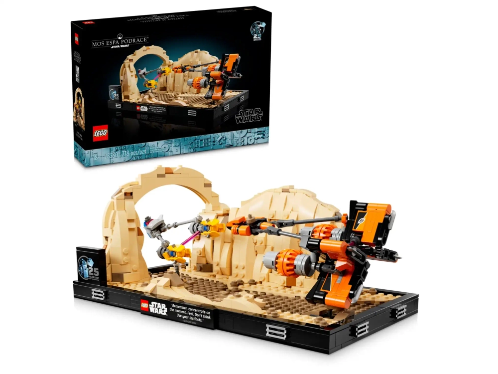 Конструктор LEGO Star Wars 75380 Диорама: гонка на подах на Мос-Эспа