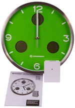 Часы настенные Bresser MyTime io NX Thermo/Hygro, 30 см, зеленые