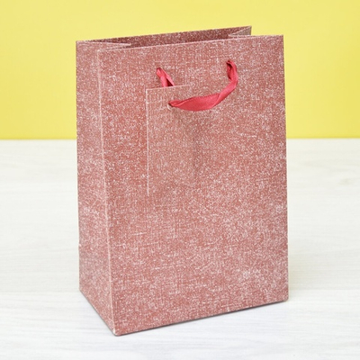 Пакет бумажный 14*20*8см с ручками "Премиум" микс