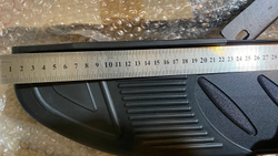 Пороги алюминиевые Mitsubishi Outlander (2005-2013) Premium графитовые